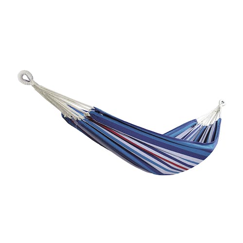 Bliss Hammocks BH-400W5CA | 40" Wide Hammock | Hand-Woven Rope Loops & Hanging Ropes | Outdoor, Patio, Backyard | Durable, Cotton & Polyester Blend | 220 Lbs Capacity | Patriotic Stripe