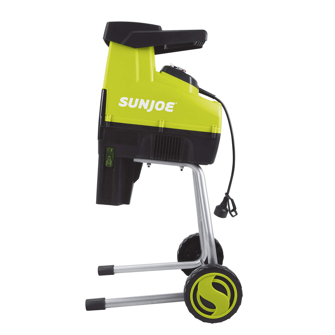 Restored Sun Joe CJ603E 15-Amp 1.7-Inch Cutting Diameter Electric Silent Wood Chipper/Shredder, Green (Refurbished)