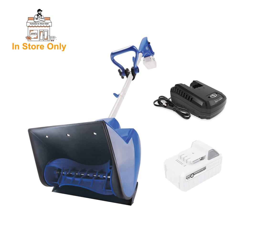 Restored Snow Joe 24V-SS10-RM 24-Volt iON+ Cordless Snow Shovel Kit | In-Store Exclusive | 10-Inch | W/ 4.0-Ah Battery and Charger (Refurbished)