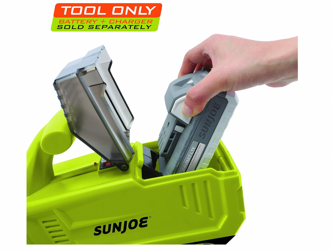 Restored Sun Joe 24V-XFP5-CT | 24V Cordless 5.0-GPM Transfer Pump | 13-Ft Suction Lift | 52-Ft Head Height | Tool Only (Refurbished)