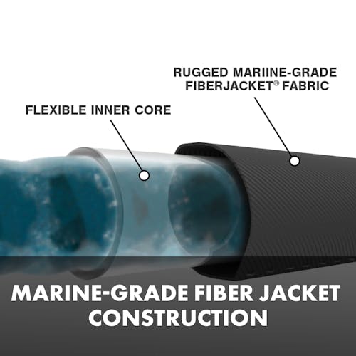 Restored Aqua Joe AJFJH50-58-PRO Ultra Flexible Kink Free Fiberjacket Garden Hose | 50-Foot | Metal Fittings (Refurbished)