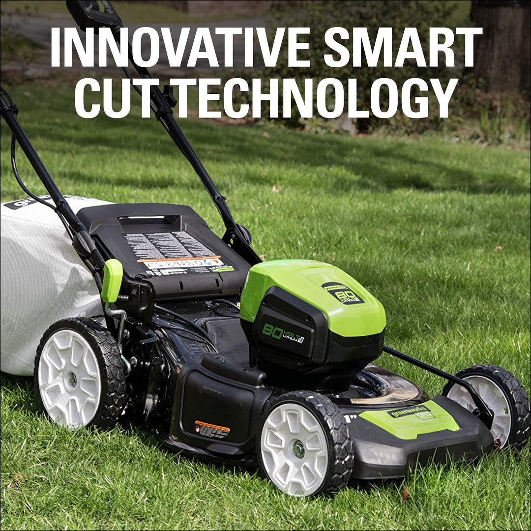 Restored Greenworks LMB408 | 80V 21" Cordless Battery Self-Propelled Lawn Mower | W/ 4.0Ah Battery & Charger (Refurbished)