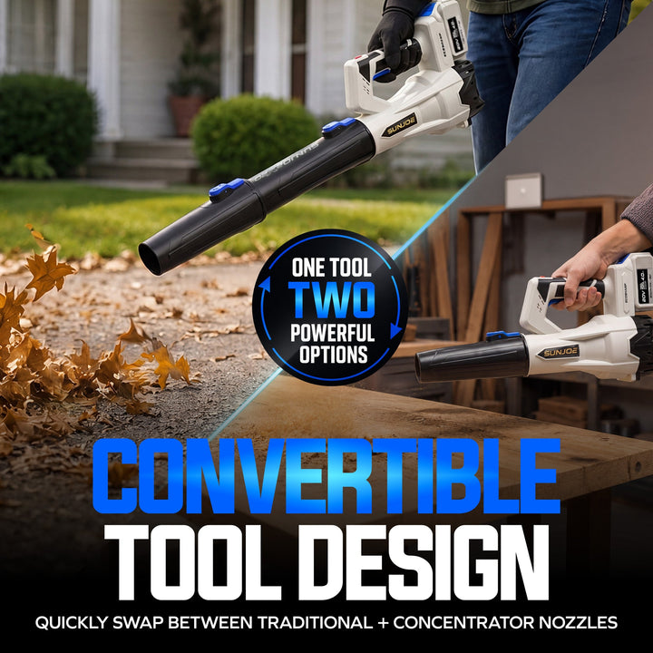 Sun Joe 20V Cordless Multi-Purpose Blower | 400 CFM | W/ 4000 mAh Battery (4.0-Amp) + Charger | In-Store Exclusive