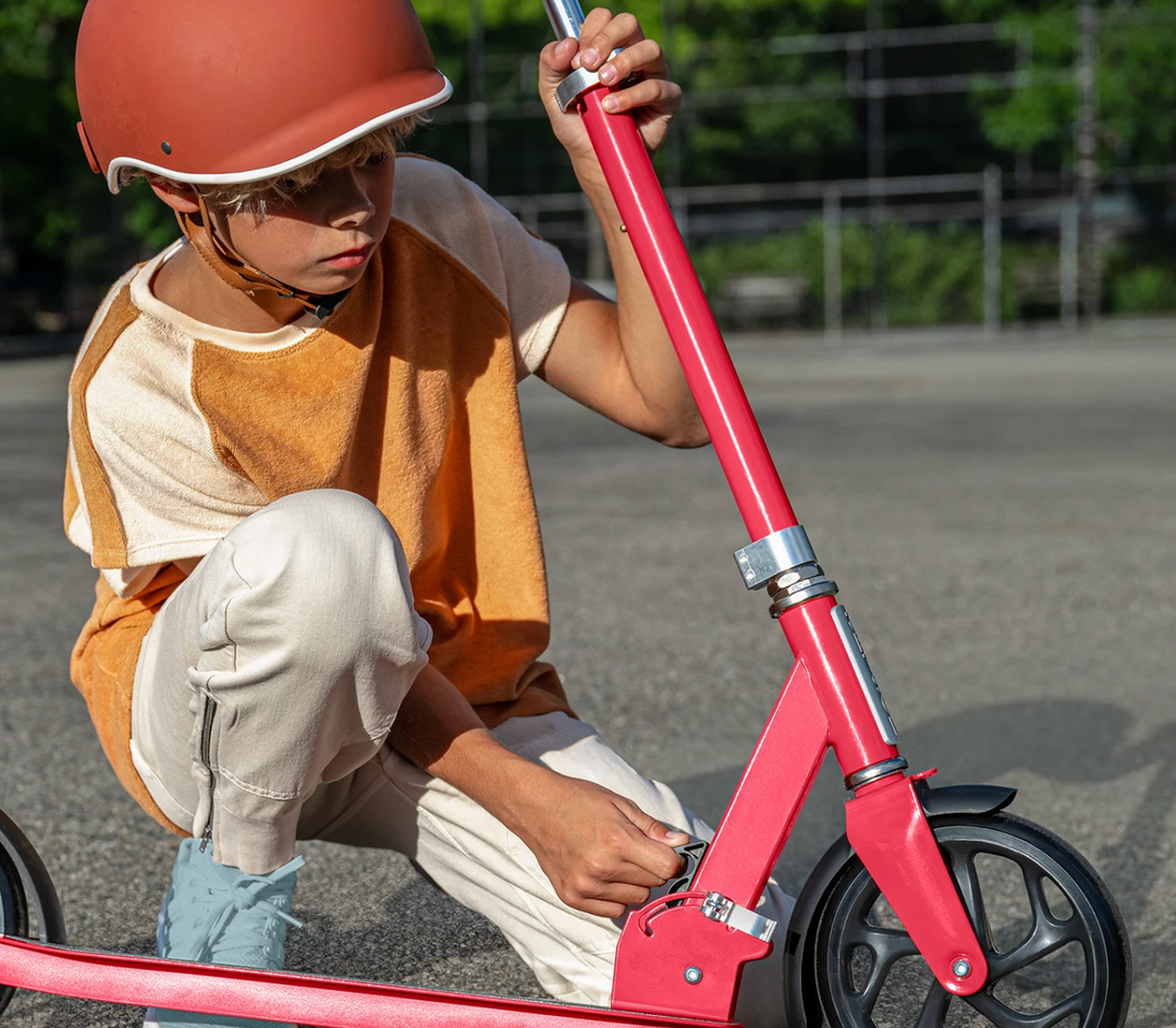 Jetson Hex 8” Big Wheel Kick Scooter | Foldable Design | Adjustable Handlebar | Rear Foot Brake | Ages 8+ | 220 lb Capacity