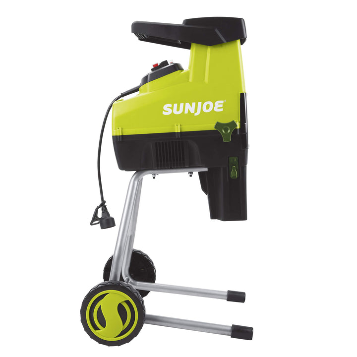 Restored Sun Joe CJ603E 15-Amp 1.7-Inch Cutting Diameter Electric Silent Wood Chipper/Shredder, Green (Refurbished)