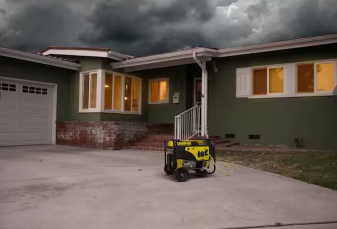 Restored Champion 100812 | 6250-Watt/5000-Watt Gasoline Powered Portable Generator | Recoil Start | With Wheel Kit (Refurbished)