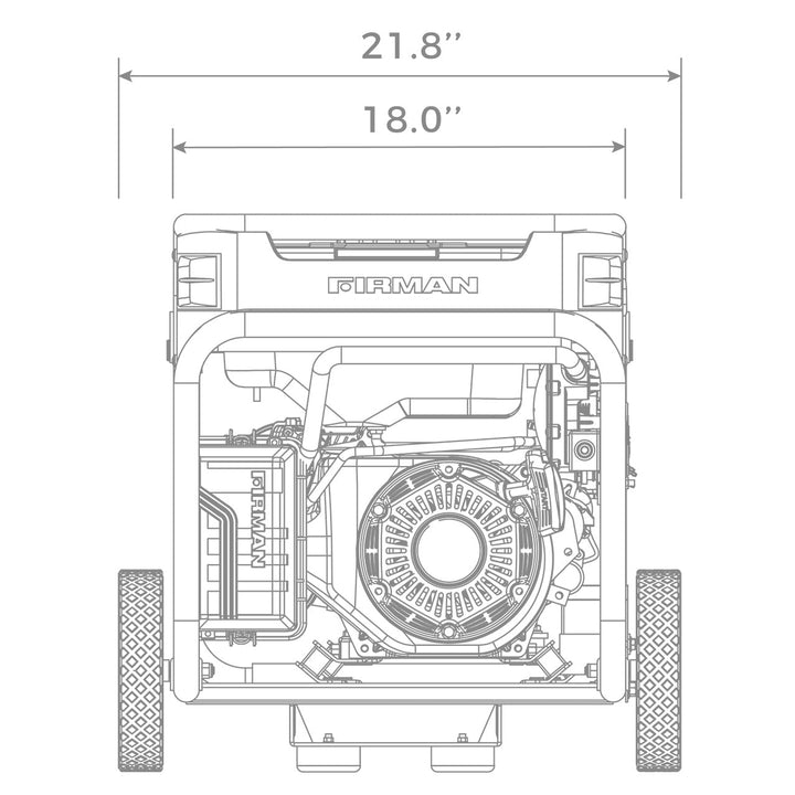 Restored Firman L03391 4100 Watt LPG Propane Portable Generator | Electric Start | 208 cc Engine (Refurbished)
