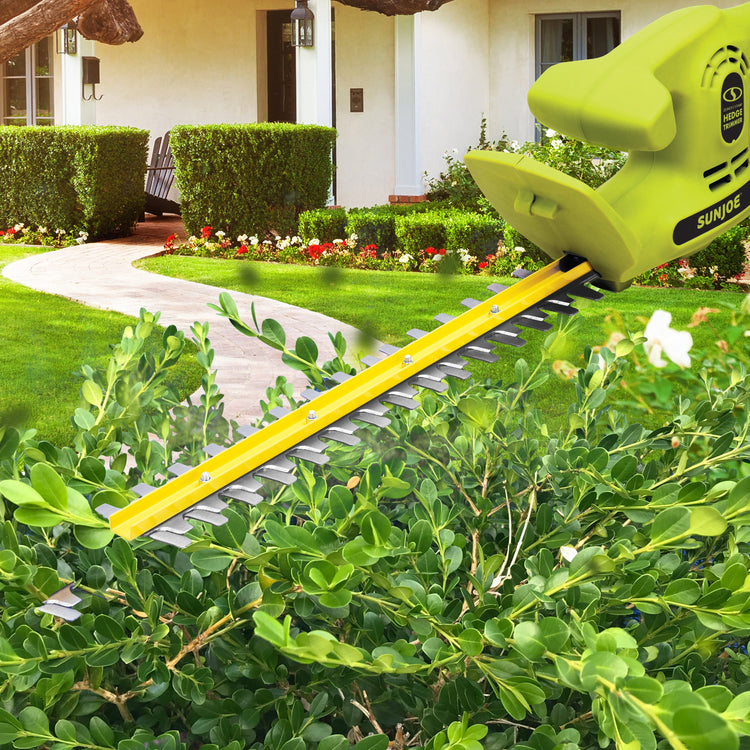 Restored Sun Joe HJ22HTE-MAX | Electric Dual-Action Hedge Trimmer | 22-Inch | 3.8 AMP | Dual-Handed Safety (Refurbished)