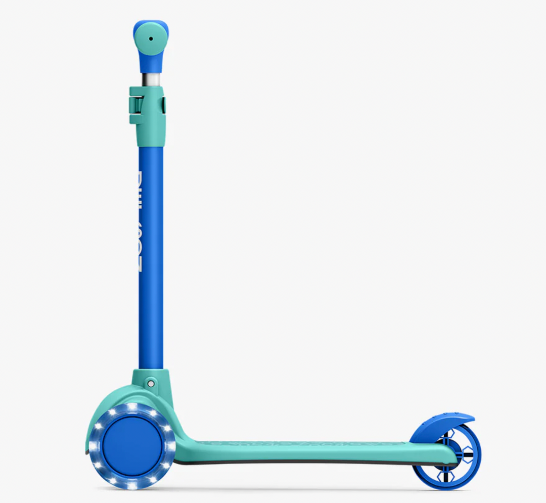 Jetson Gem Learn & Grow 3-Wheel Kids Scooter | Adjustable Handlebar | Lean-to-Steer Ride | Motion LED Wheels | Ages 3+ | JGEM-BLU | In-Store Exclusive