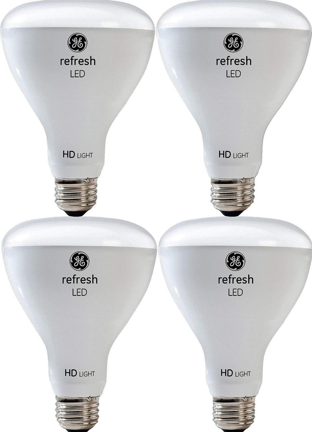 GE Lighting Refresh HD LED Light Bulbs | 65W | BR30 LED Floodlight | 4-Pack | Daylight | Dimmable | Indoor | Medium Base