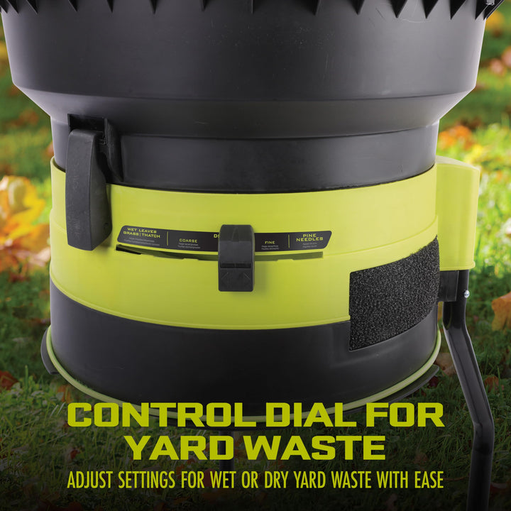 Restored Scratch and Dent Sun Joe SDJ617E | Bladeless Electric Leaf Mulcher + Shredder | 15 Amp | 8,000 RPM | Mulches Up to 55 Gallons of Leaves Per Minute | Black (Refurbished)