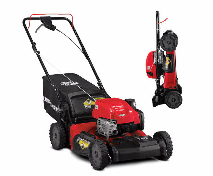 Restored CRAFTSMAN M260 | 21in Self-Propelled Lawn Mower | 163-cc Briggs and Stratton Engine | Vertical Storage (12AVU2BZ793) (Refurbished)