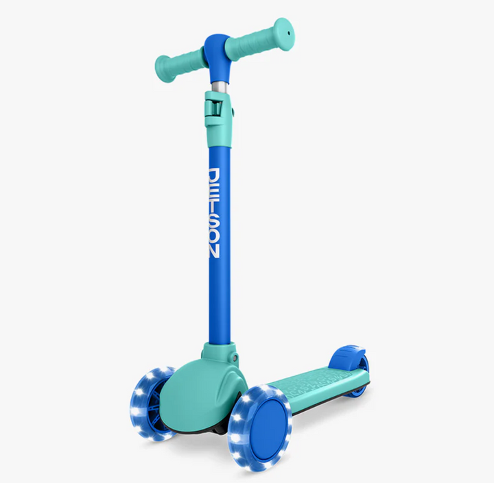 Jetson Gem Learn & Grow 3-Wheel Kids Scooter | Adjustable Handlebar | Lean-to-Steer Ride | Motion LED Wheels | Ages 3+ | JGEM-BLU
