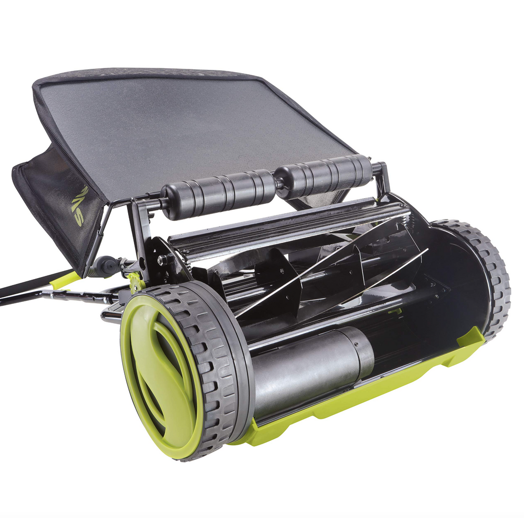 Restored Sun Joe 24V-CRLM15 | In-Store Exclusive | 15in 24V iON+ Cordless Push Reel Mower Kit | W/ Battery + Charger (Refurbished)