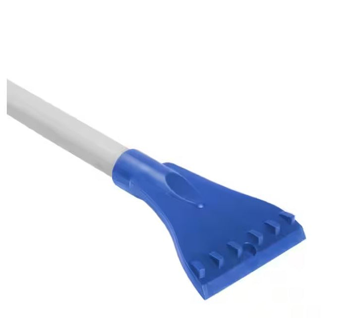 Restored Snow Joe 18 in. Foam Head Snow Broom Plus Plastic Ice Scraper Blade with 52 in. Telescoping Handle (Refurbished)