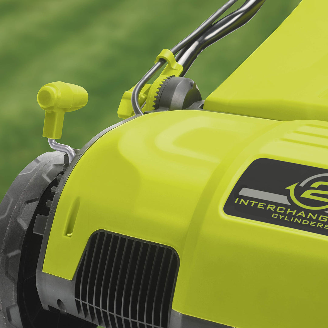Restored Sun Joe AJ805E Electric Dethatcher & Scarifier | 15in. | 13-Amp | 5 Height Adjustments | Removable 13.2-Gal Collection Bag (Refurbished)
