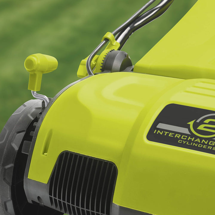 Restored Sun Joe AJ805E Electric Dethatcher & Scarifier | 15in. | 13-Amp | 5 Height Adjustments | Removable 13.2-Gal Collection Bag (Refurbished)