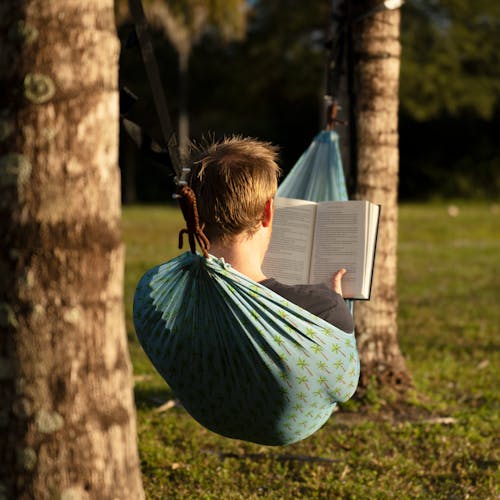 Bliss Hammocks BH-406WCA Mesh Hammock in a Bag | With Hanging Rope Kit | 55-in. Wide | UV-Resistant | 350 Lb. Capacity