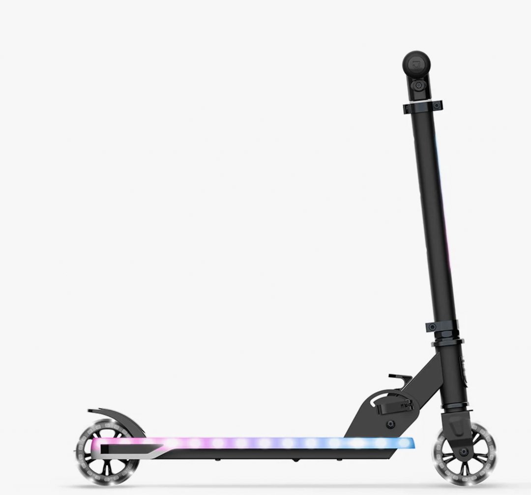 Jetson Orbit X Light-Up Kids Foldable Kick Scooter | LED Stem & Deck Lights | Adjustable Handlebar | Rear Foot Brake | Ages 5+ | JORBITX