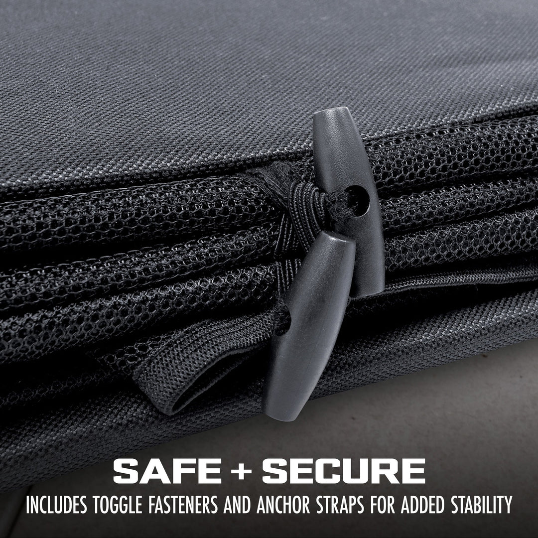 Auto Joe Collapsible Auto Storage Organizer | w/ Anchor Straps and Toggle Fasteners for Hold Security | Adjustable Strap | Rip Resistant
