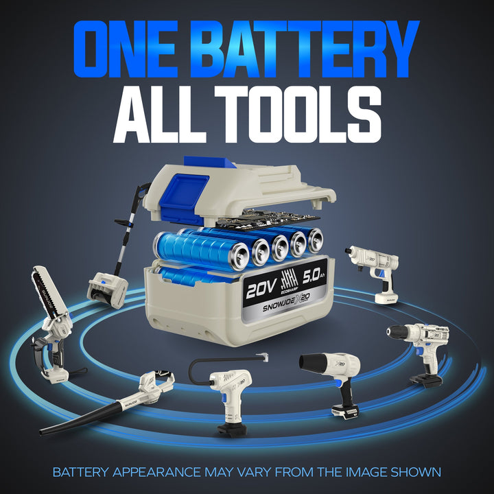 Sun Joe 20V-BATT-5A | X20-Series 20-Volt 5000-mAh Lithium-ION Battery | For Use with Universal ECOSHARP Devices | w/LED Indicator (Refurbished) | In-Store Exclusive