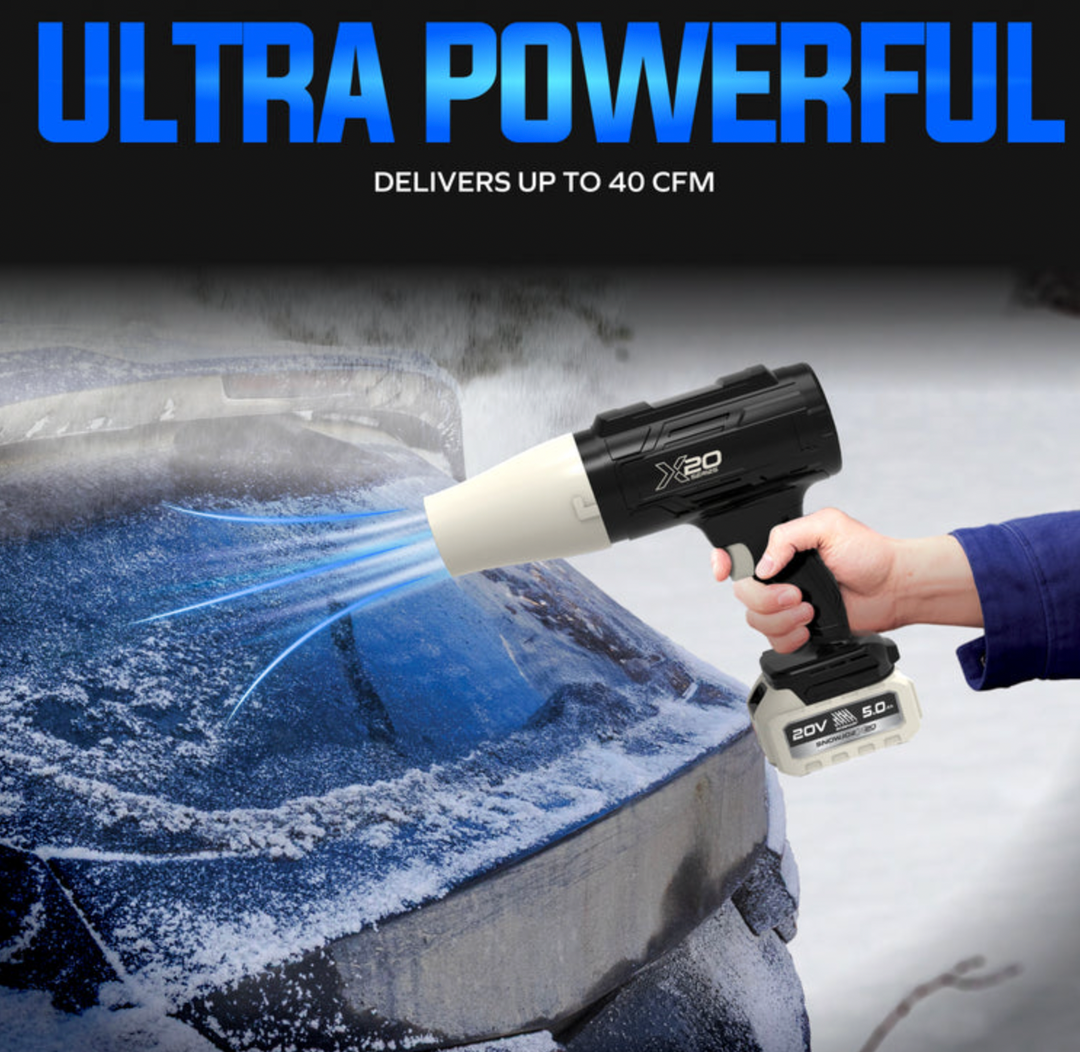 Sun Joe GO-SRMJET-5A-PNK | 20V Cordless X20 StormJet Handheld Turbo Blower | 40 CFM | 5.0Ah Battery + Charger (Pink) (Open Box) | In-Store Exclusive