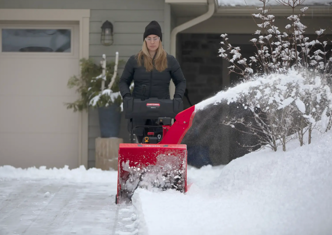CRAFTSMAN 24-inch 208cc Two-stage Gas Snow Blower | Self-Propelled | Steel Chute | Electric Start (31AS6K1EB93)