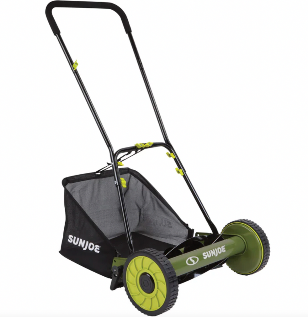 Restored Sun Joe MJ500M | In-Store Exclusive | Manual Reel Mower w/ Grass Catcher | 16 inch (Refurbished)