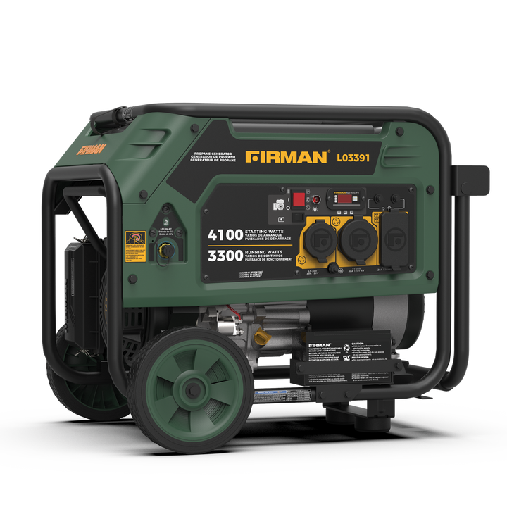 Restored Firman L03391 4100 Watt LPG Propane Portable Generator | Electric Start | 208 cc Engine (Refurbished)