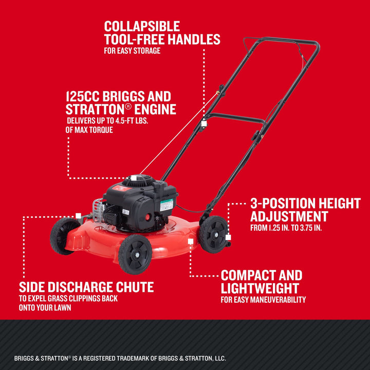 Restored CRAFTSMAN M090 20-in Gas Push Lawn Mower with 125-cc Briggs and Stratton Engine (Refurbished)