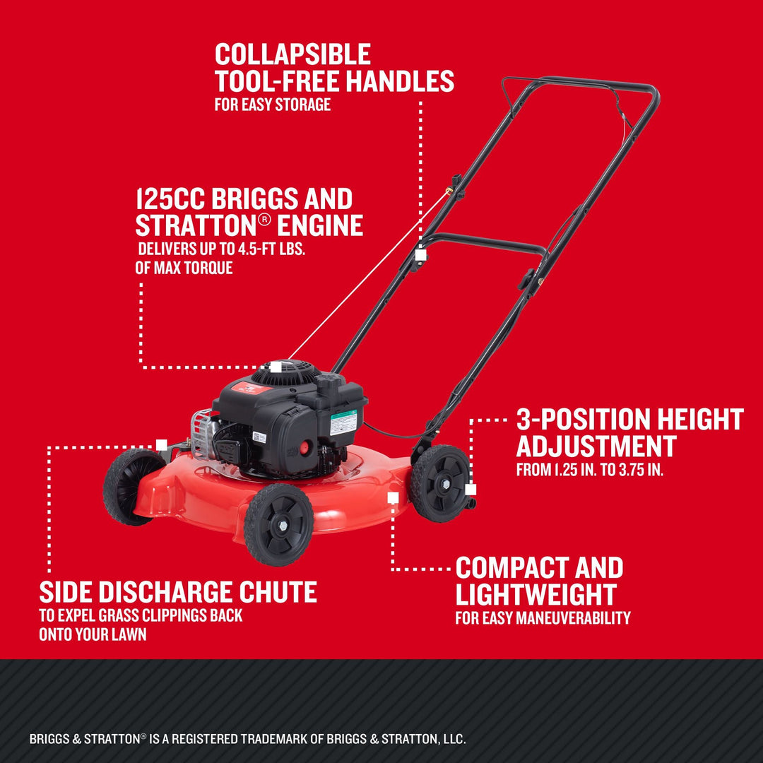 Restored CRAFTSMAN M090 20-in Gas Push Lawn Mower with 125-cc Briggs and Stratton Engine (Refurbished)