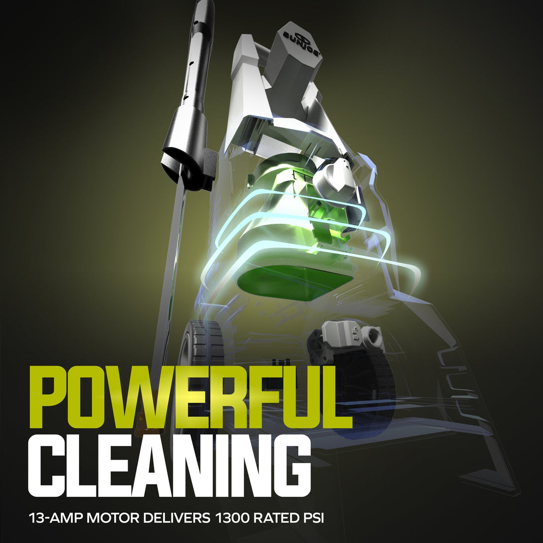 Restored Sun Joe 1800 PSI Max All-Purpose Electric Pressure Washer | 13-Amp | 4 Nozzles | Foamer Cannon (Refurbished)