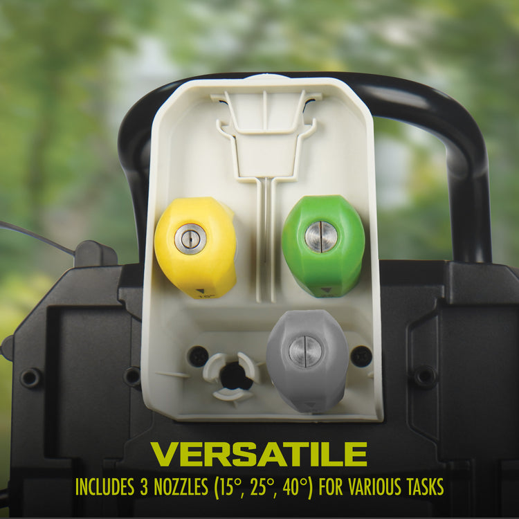 Restored Sun Joe SPX3000-QW1 Electric Pressure Washer | 14.9-Amp | 2200 Rated PSI | 1.1 Rated GPM | Rugged Wheels (Refurbished)