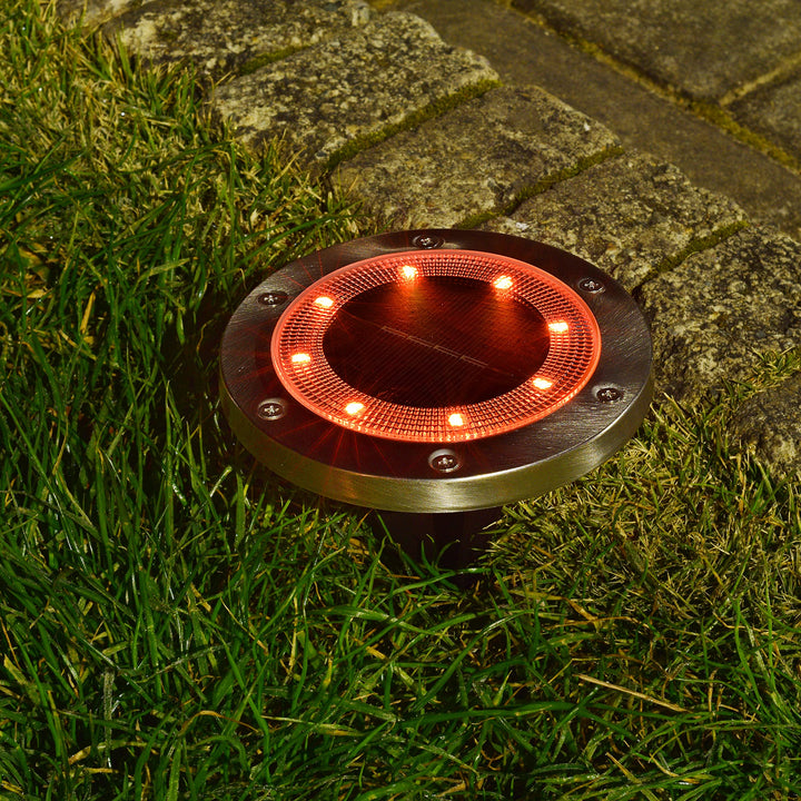 Restored Bliss Outdoors BSL-320 Solar Powered LED Pathway Lights w/Remote, 8-Pack, 2 Light Modes, Rechargeable Battery, Waterproof IP65 (Refurbished)