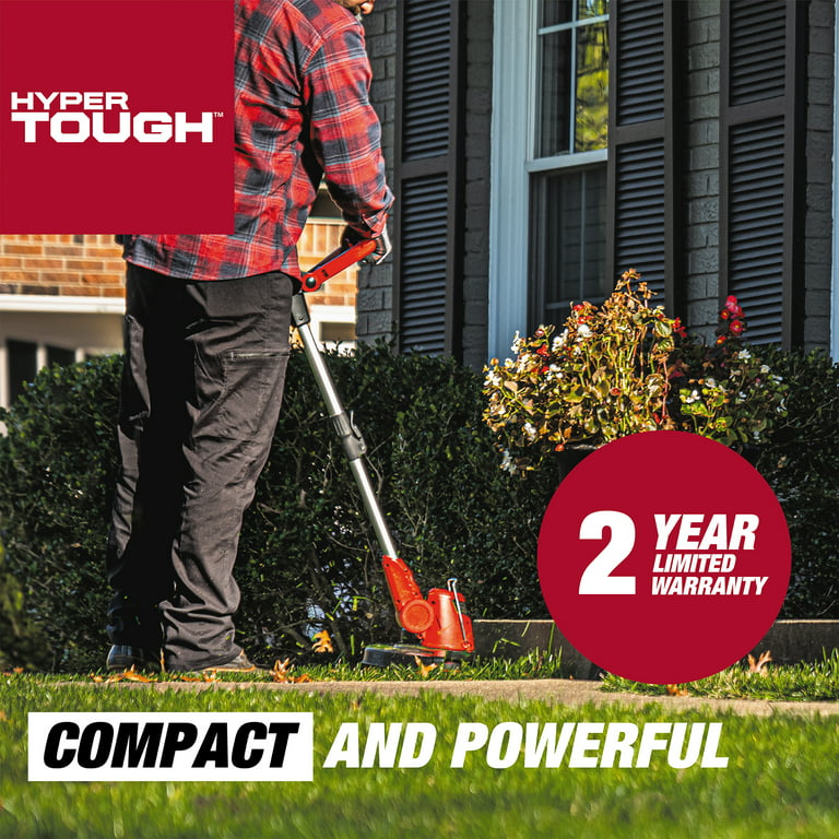 Restored Scratch and Dent Hyper Tough Battery Powered String Trimmer | 20V Max | 13-inch | Cordless | HT22-401-03-05 (Refurbished)