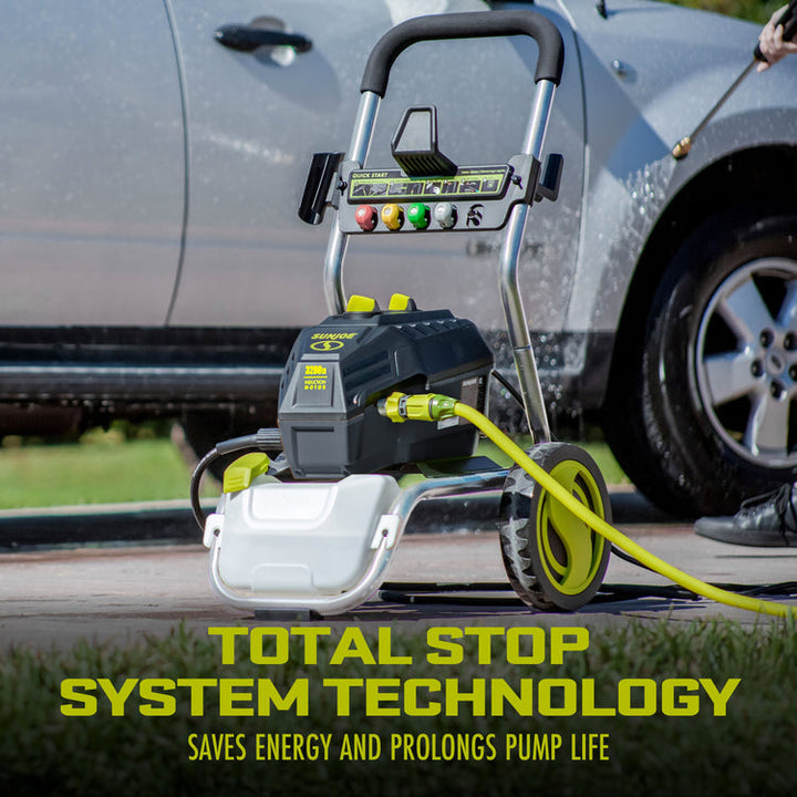 Restored Sun Joe SPX4800 | 14.9-Amp Electric Pressure Washer | With 5 Quick-Connect Tips & Detergent Tank | Cleans Cars, Fences, Patios, Decks, Sidewalks & More | Some Cosmetic Wear (Refurbished)