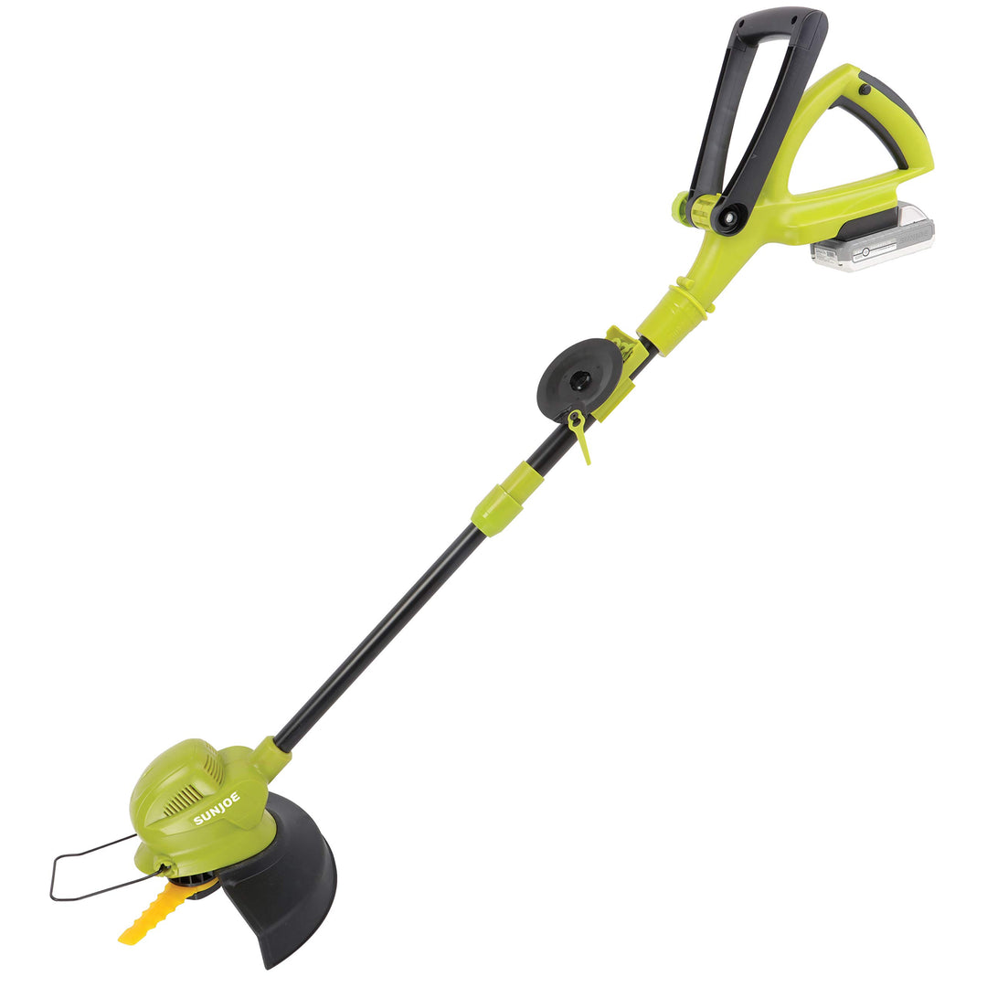 Restored Sun Joe 24V-SB10-LTE 24-Volt IONMAX 10-in. Cordless SharperBlade Stringless Lawn Trimmer, Kit (w/2.0-Ah Battery + Quick Charger) (Refurbished)