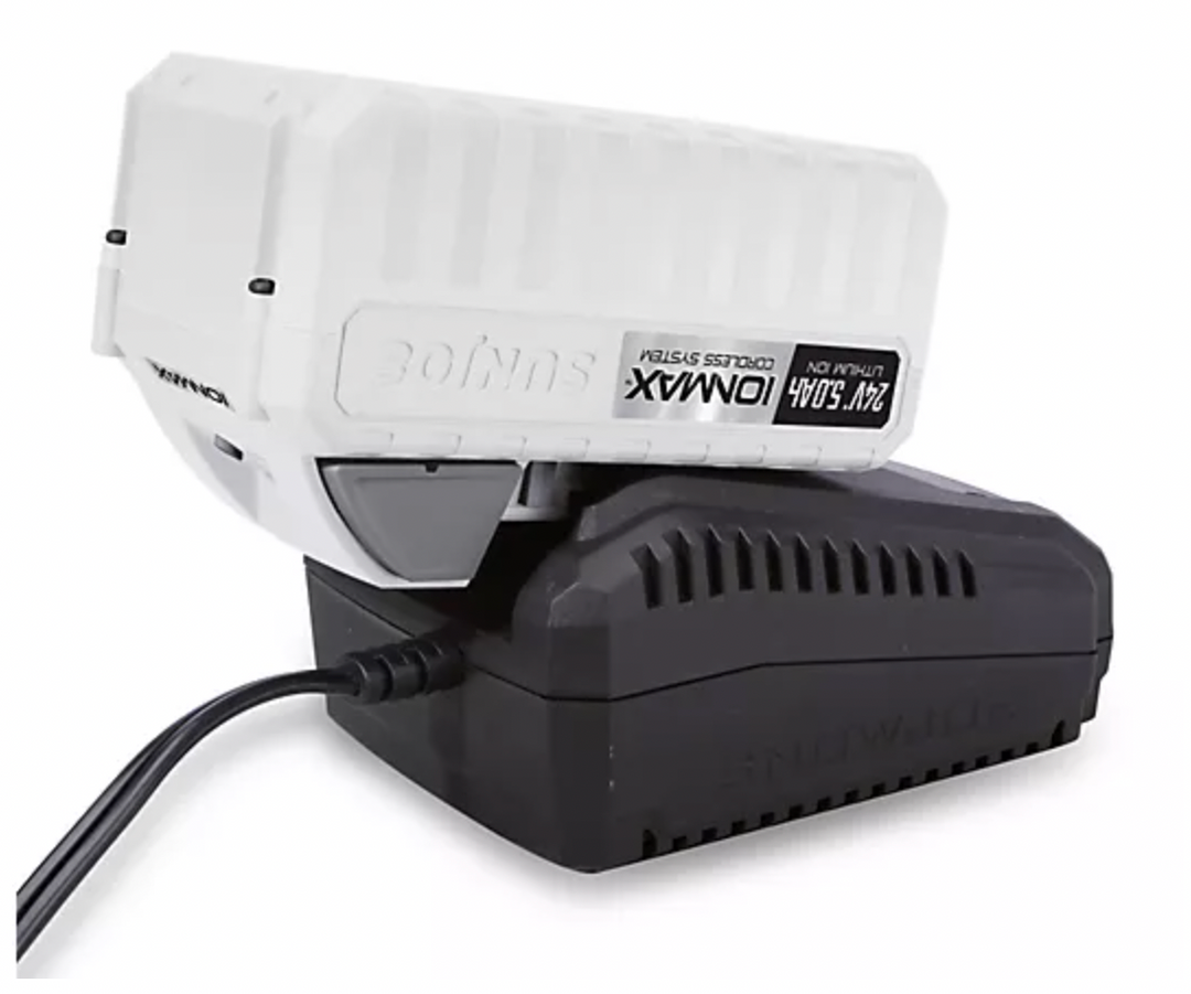 Snow Joe 24V-SS13.5-XR-BLK | Cordless Battery Snow Shovel Kit | 13.5 Inch | 24-Volt | W/ 5.0-Ah Battery & Charger | Directional Control