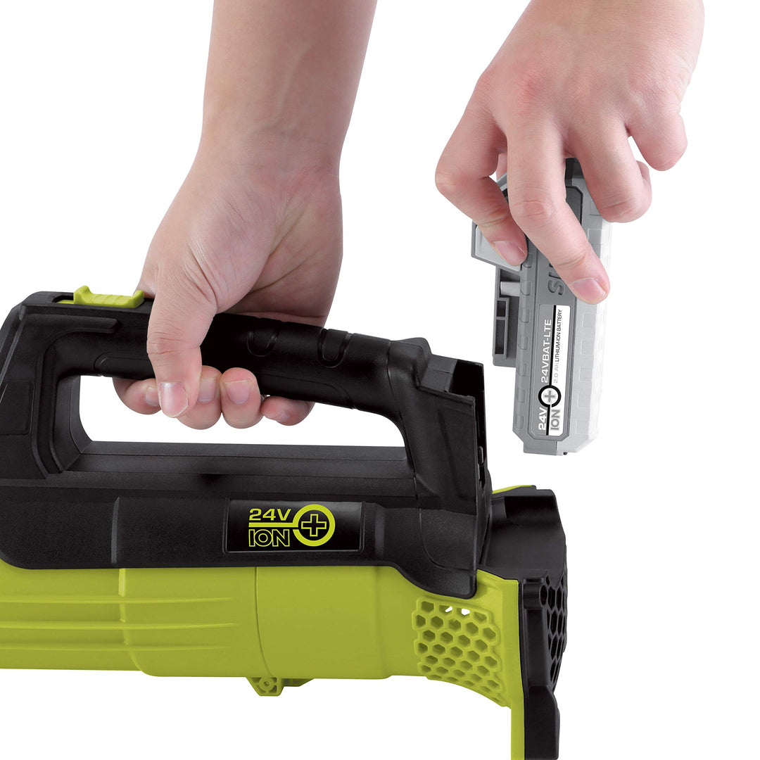 Sun Joe 24V-TB-LTE | 24-Volt iON Cordless Compact Turbine Jet Blower Kit | With 2.0-Ah Battery + Quick Charger (Remanufactured) | In-Store Exclusive