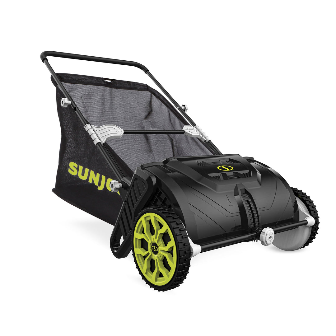 Sun Joe Manual Leaf Sweeper | 22-Gal Collection Bag | 21-Inch Cleaning Width (Refurbished) | In-Store Exclusive