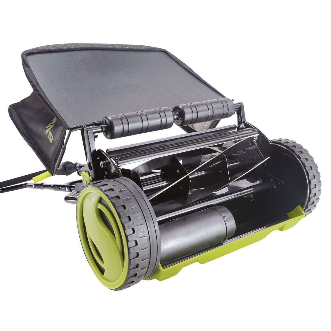 Restored Sun Joe 24V-CRLM15 | 15in Cordless Push Reel Mower Kit | 24V iON+ | W/ Battery + Charger | Some Cosmetic Wear (Refurbished)