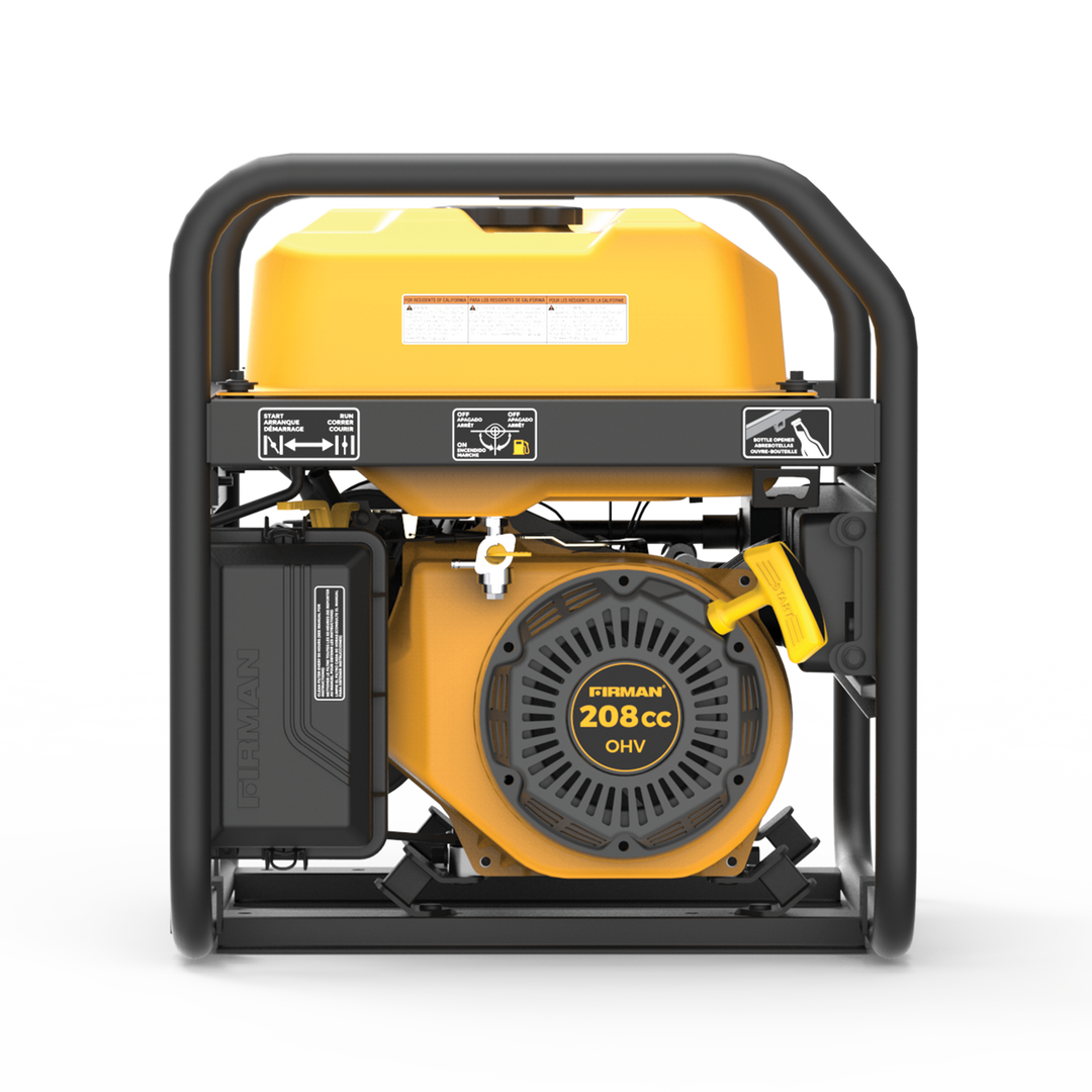 Restored Firman Gas Portable Generator P03605 | 4550W | Recoil Start | 120/240V | Versatile Outlets | Generator Only (Refurbished)