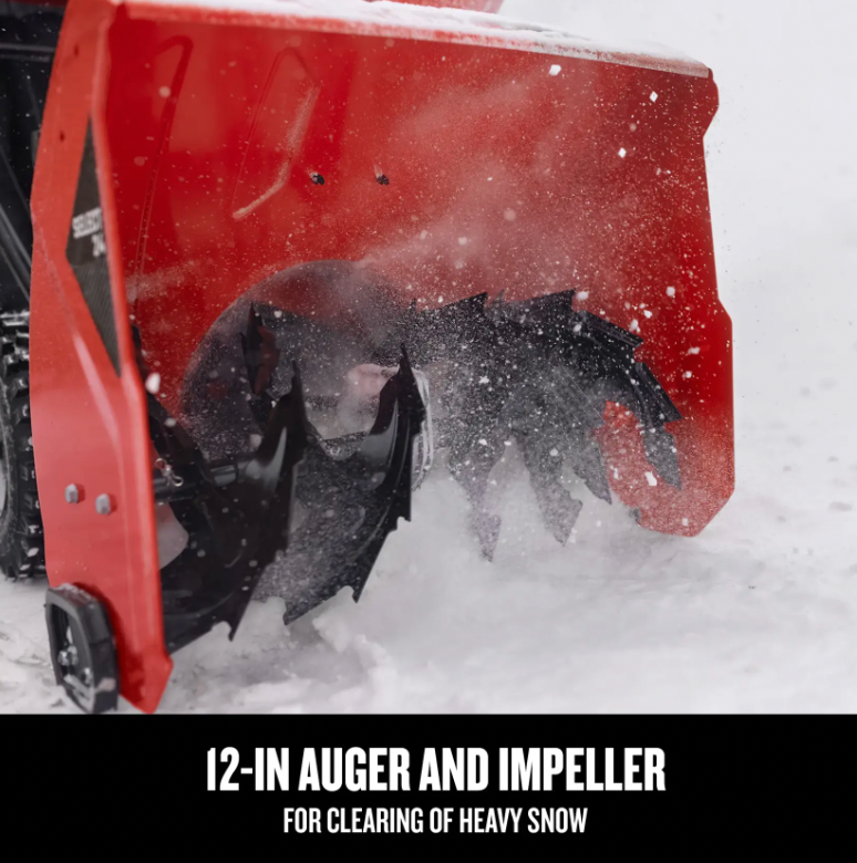 CRAFTSMAN 24-inch 208cc Two-stage Gas Snow Blower | Self-Propelled | Steel Chute | Electric Start (31AS6K1EB93)