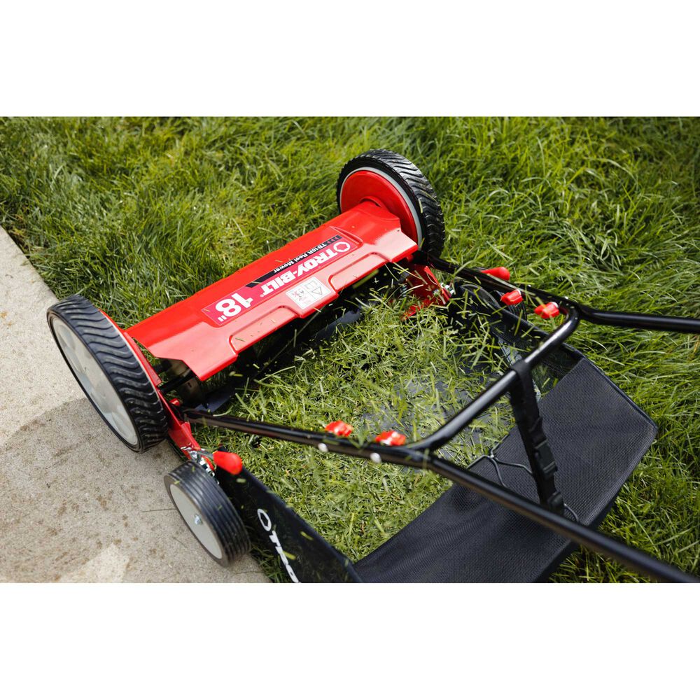 Troy-Bilt TB18R | 18 in. Manual Walk Behind Reel Lawn Mower | With Grass Catcher