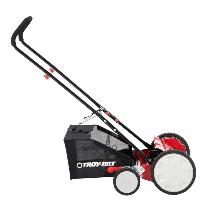 Troy-Bilt TB18R | 18 in. Manual Walk Behind Reel Lawn Mower | With Grass Catcher