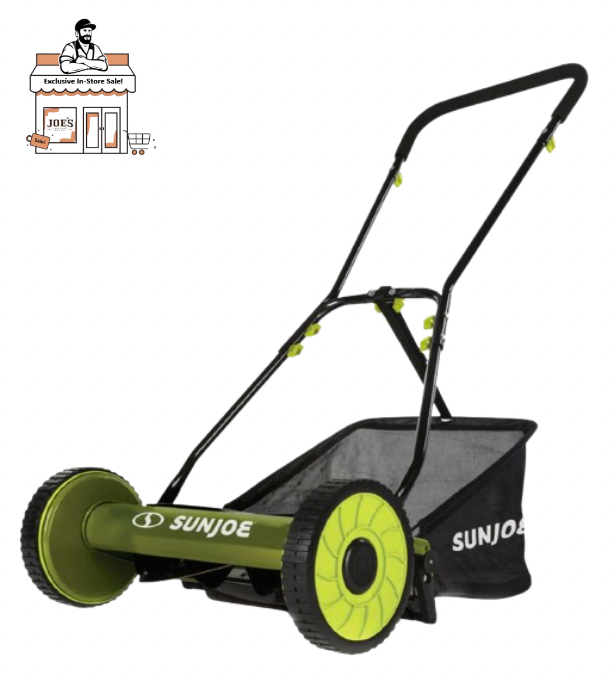 Restored Sun Joe MJ500M | Manual Reel Mower w/ Grass Catcher | 16 inch (Refurbished) | LOCAL PICKUP ONLY