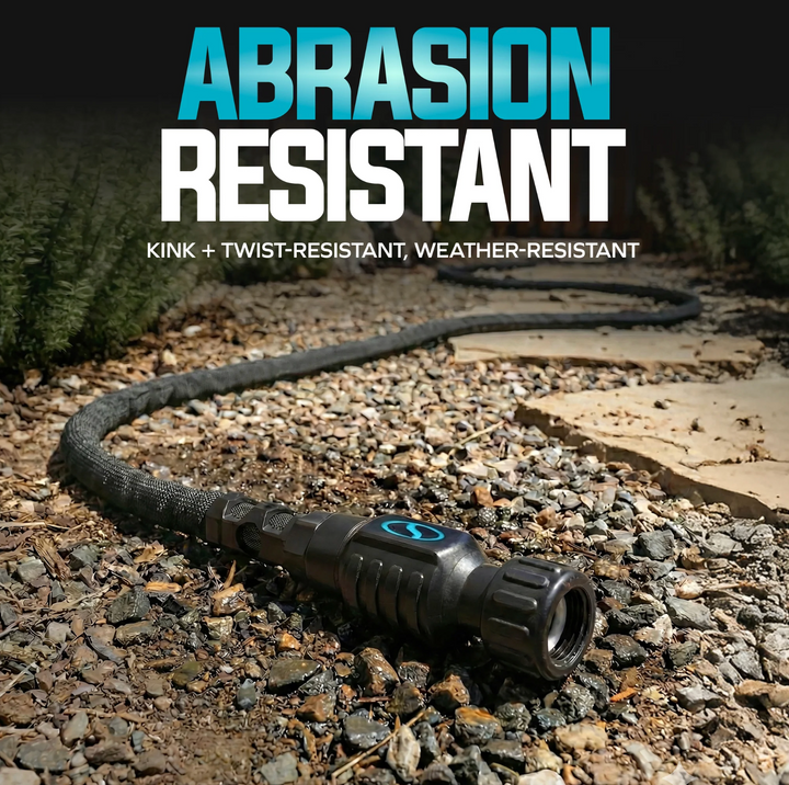 Aqua Joe AJFJ050-58-XT1 | Kink Resistant FiberJacket Garden Hose | 50-Foot | 5/8-Inch Diameter (Open Box) | In-Store Exclusive