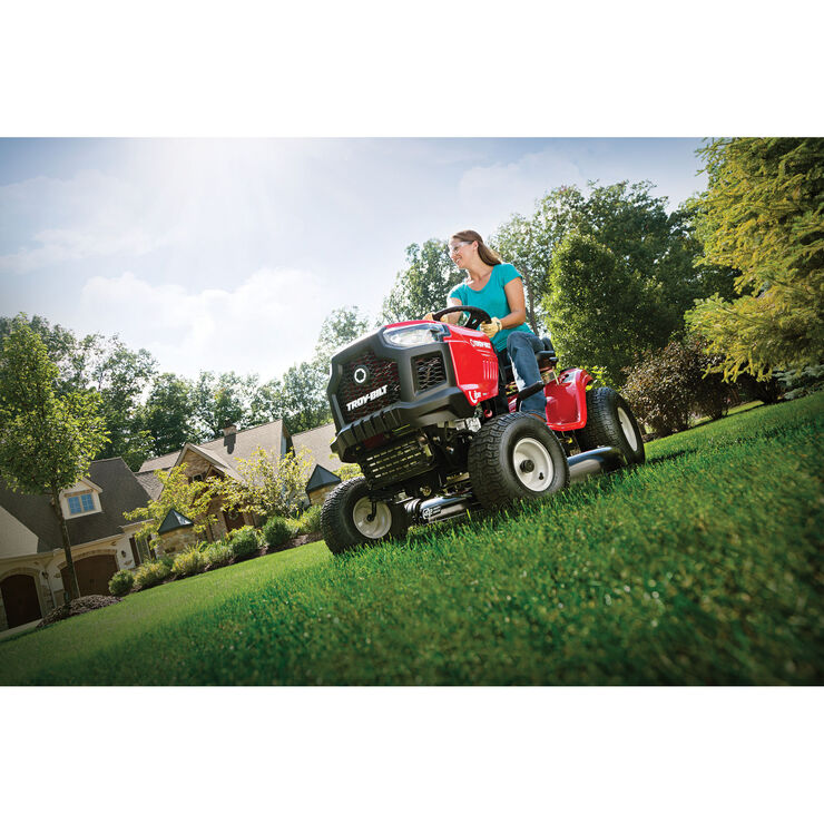 Troy-Bilt Pony 42 Riding Lawn Mower | 547cc Troy-Bilt Engine | 42" Side-Discharge | 7-Speed Shift On The Go Transmission