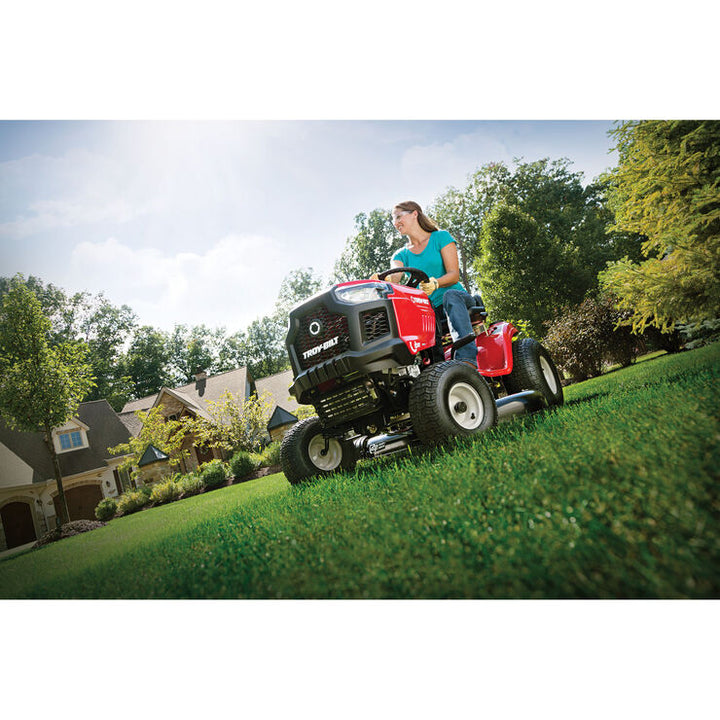 Troy-Bilt Pony 42 Riding Lawn Mower | 547cc Troy-Bilt Engine | 42" Side-Discharge | 7-Speed Shift On The Go Transmission