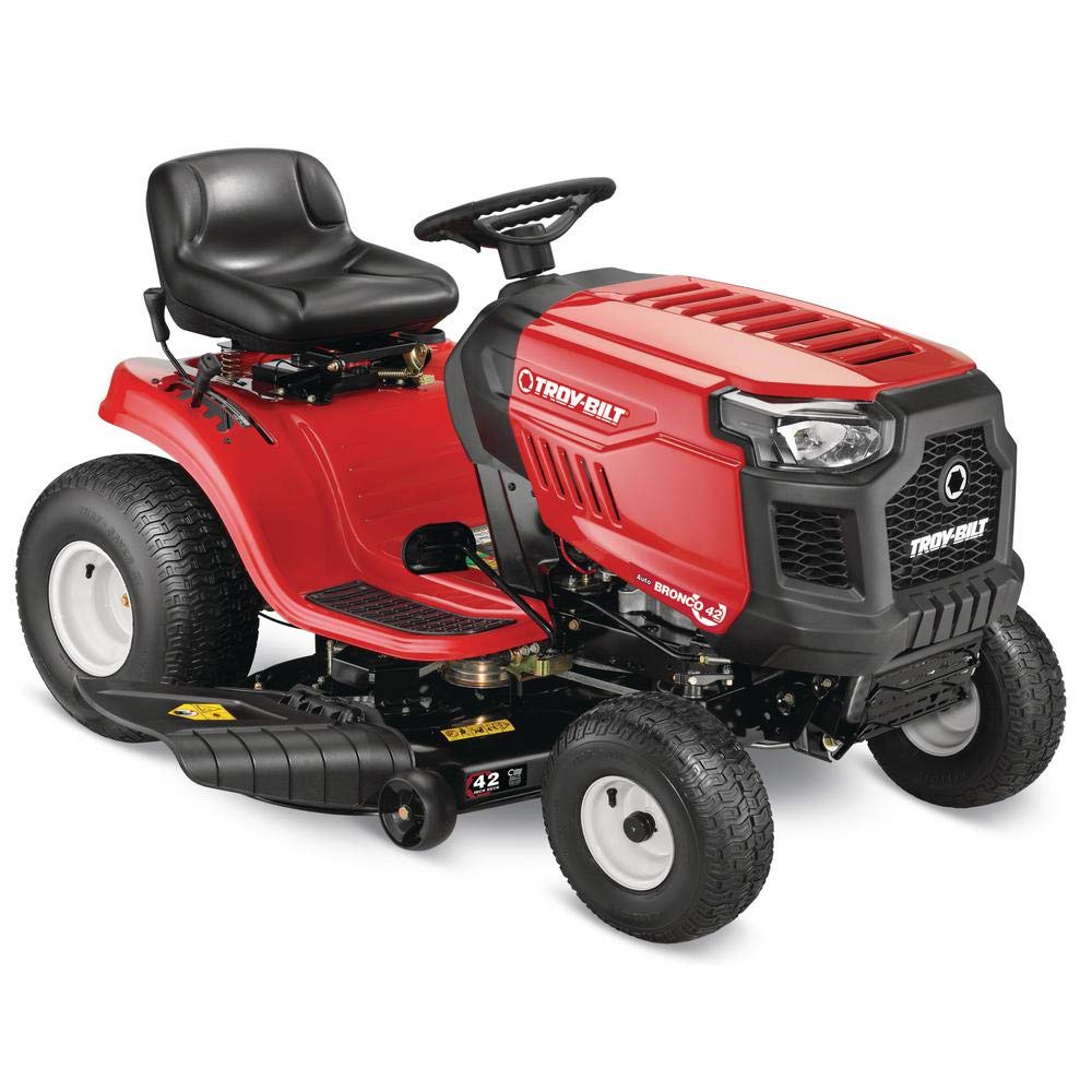 Troy Bilt Bronco 42 | Automatic Drive Gas Riding Lawn Tractor | 42 in. | 19 HP Briggs & Stratton Engine | With Mow in Reverse